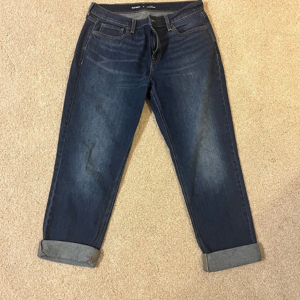 Old Navy Dark Blue Boyfriend Jeans